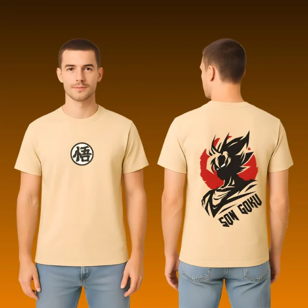 Son Goku Legacy Tee – Beige Edition - Image 3